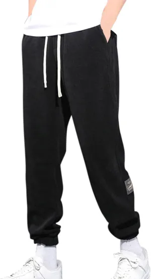 2023 Mens Corduroy Hiking Pants Plus Size Harem Sweatpants Stylish Work Sports Loose Outdoor Trousers Jogger with Pockets