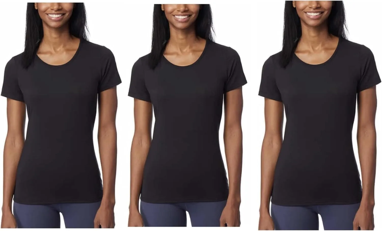 32 Degrees Ladies' Cool Tee Short Sleeve Scoop Neck, 3-Pack