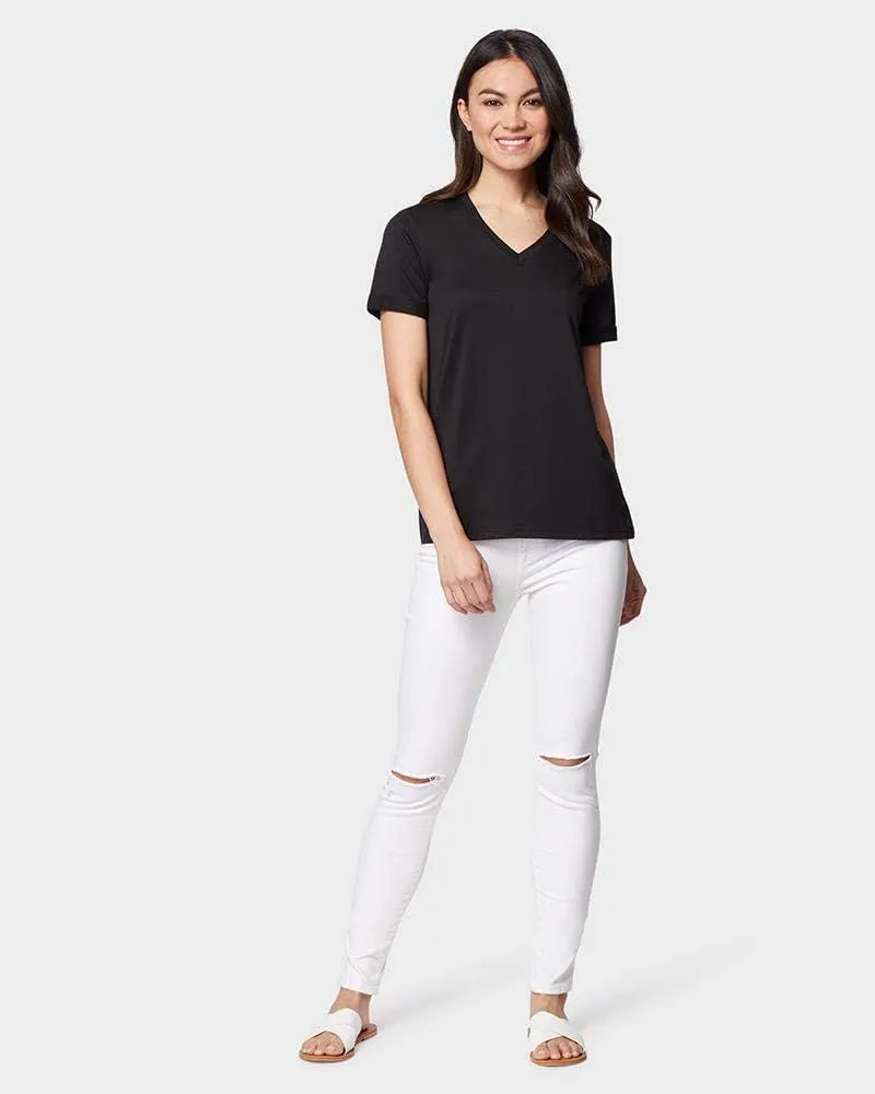 32 DEGREES Womens Cool Short Sleeve V-Neck Relaxed Sleep TEE