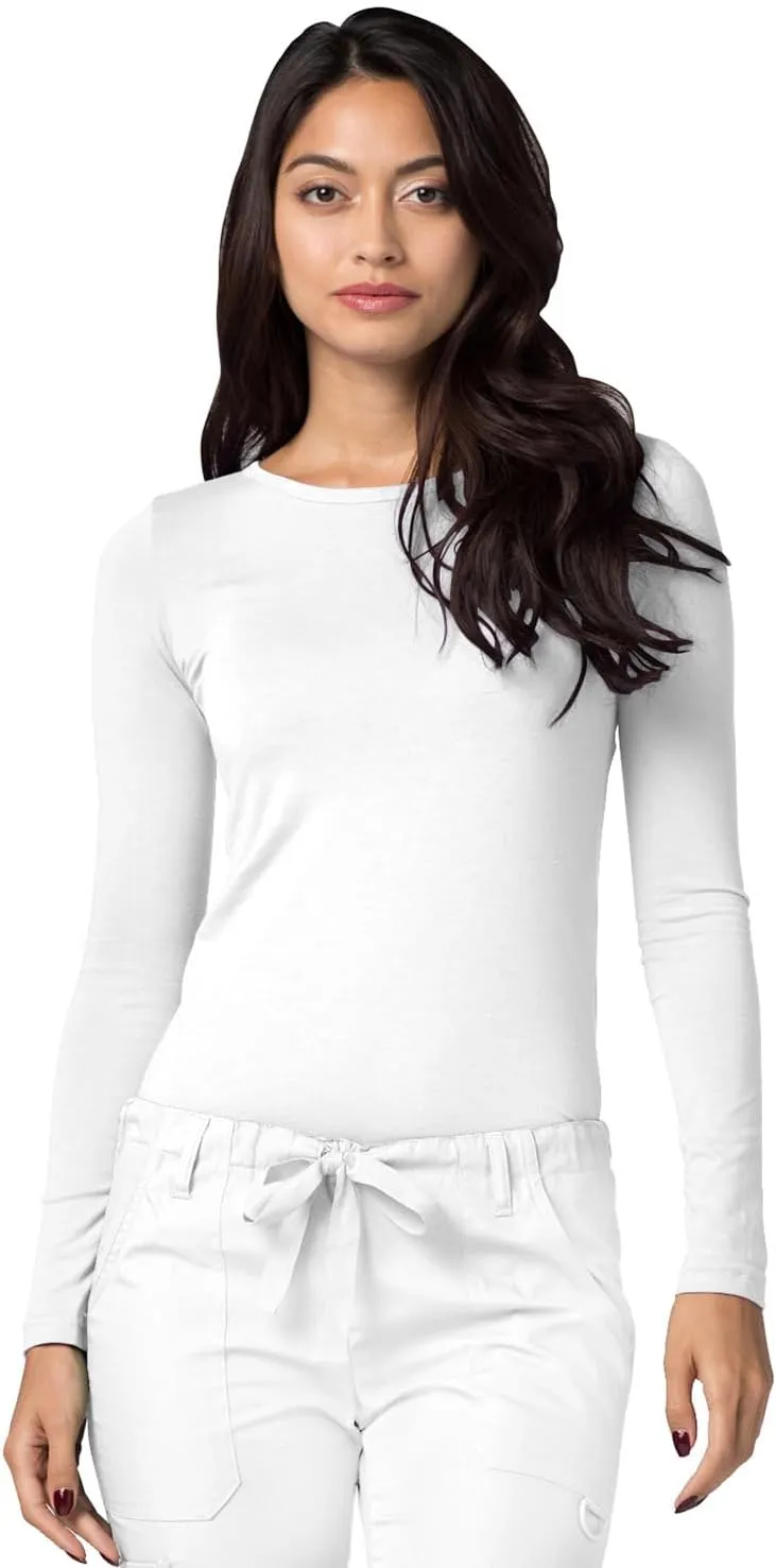 Adar Underscrubs for Women 3 Pack - Long Sleeve Underscrub Comfort Tee