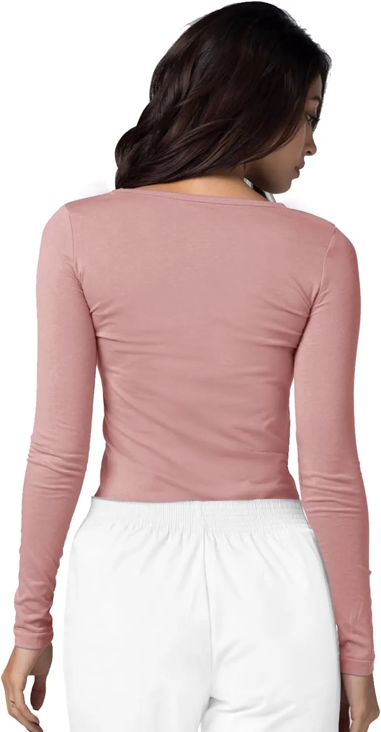 Adar Underscrubs for Women 3 Pack - Long Sleeve Underscrub Comfort Tee