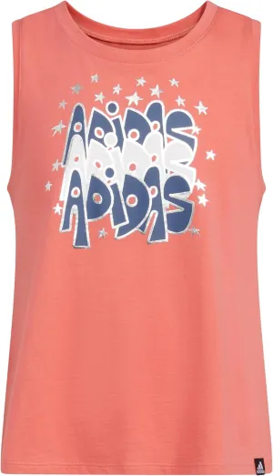 adidas Girls' Sleeveless Tie-Back Tank Top