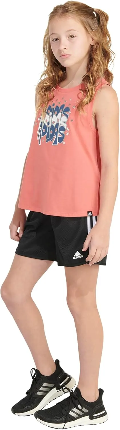 adidas Girls' Sleeveless Tie-Back Tank Top