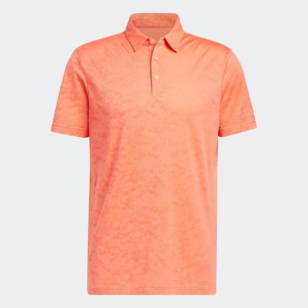 adidas Men's Textured Jacquard Golf Polo Shirt