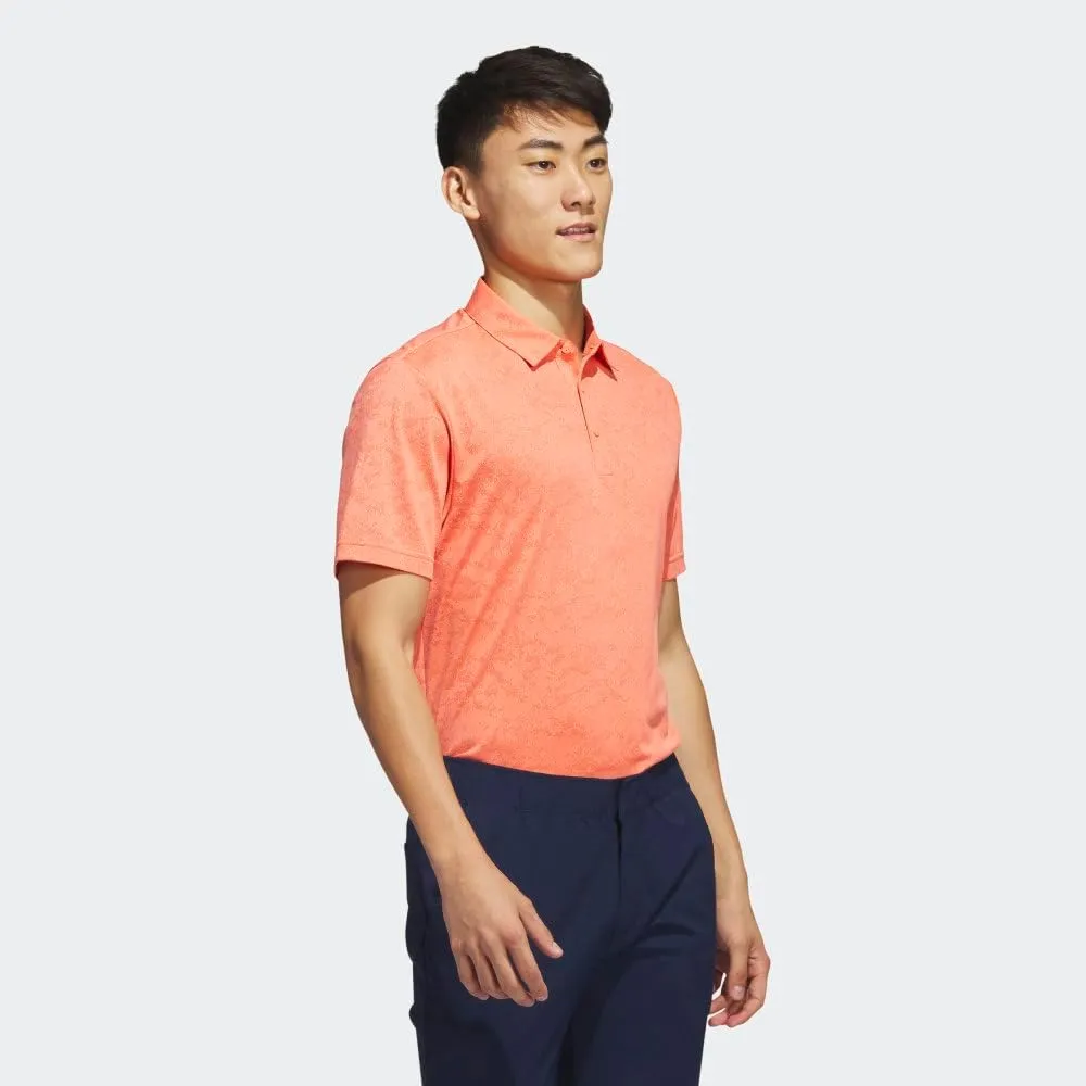adidas Men's Textured Jacquard Golf Polo Shirt