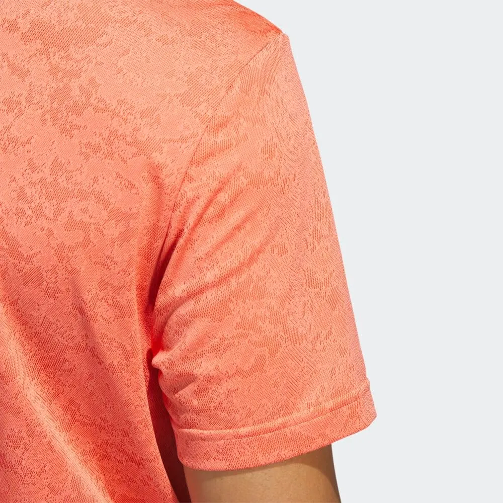 adidas Men's Textured Jacquard Golf Polo Shirt