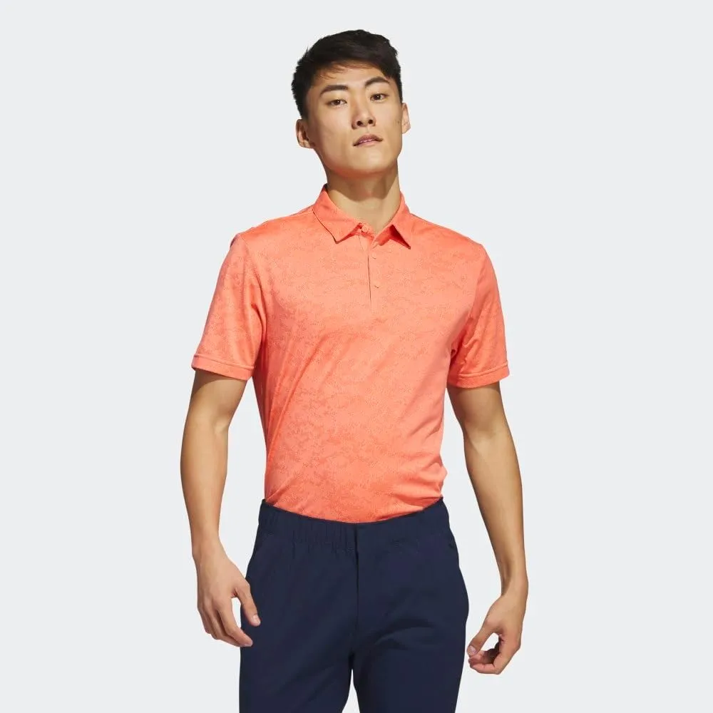 adidas Men's Textured Jacquard Golf Polo Shirt