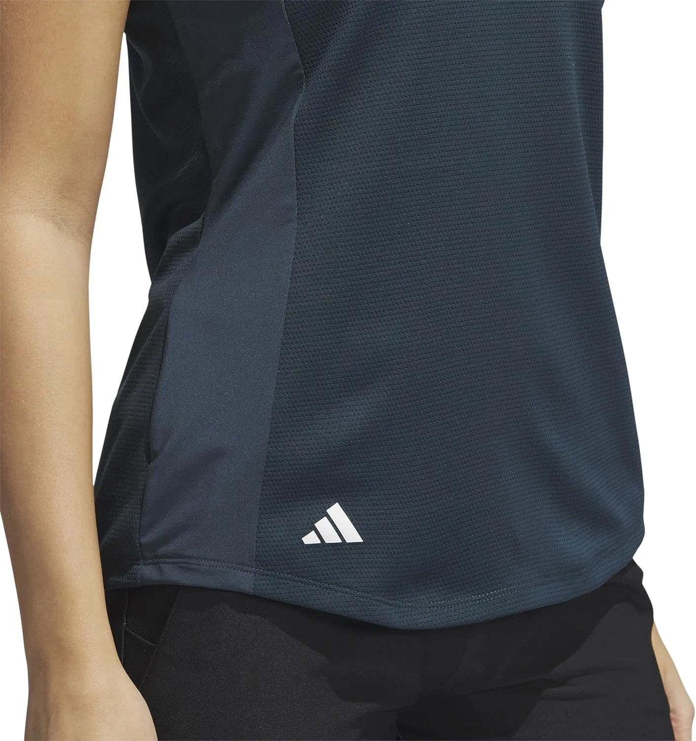 adidas Women's Texture Sleeveless Golf Polo Shirt