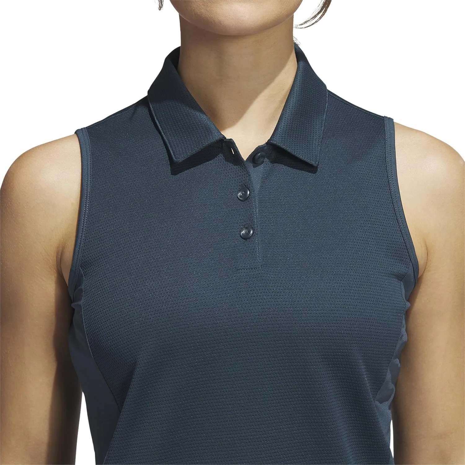 adidas Women's Texture Sleeveless Golf Polo Shirt