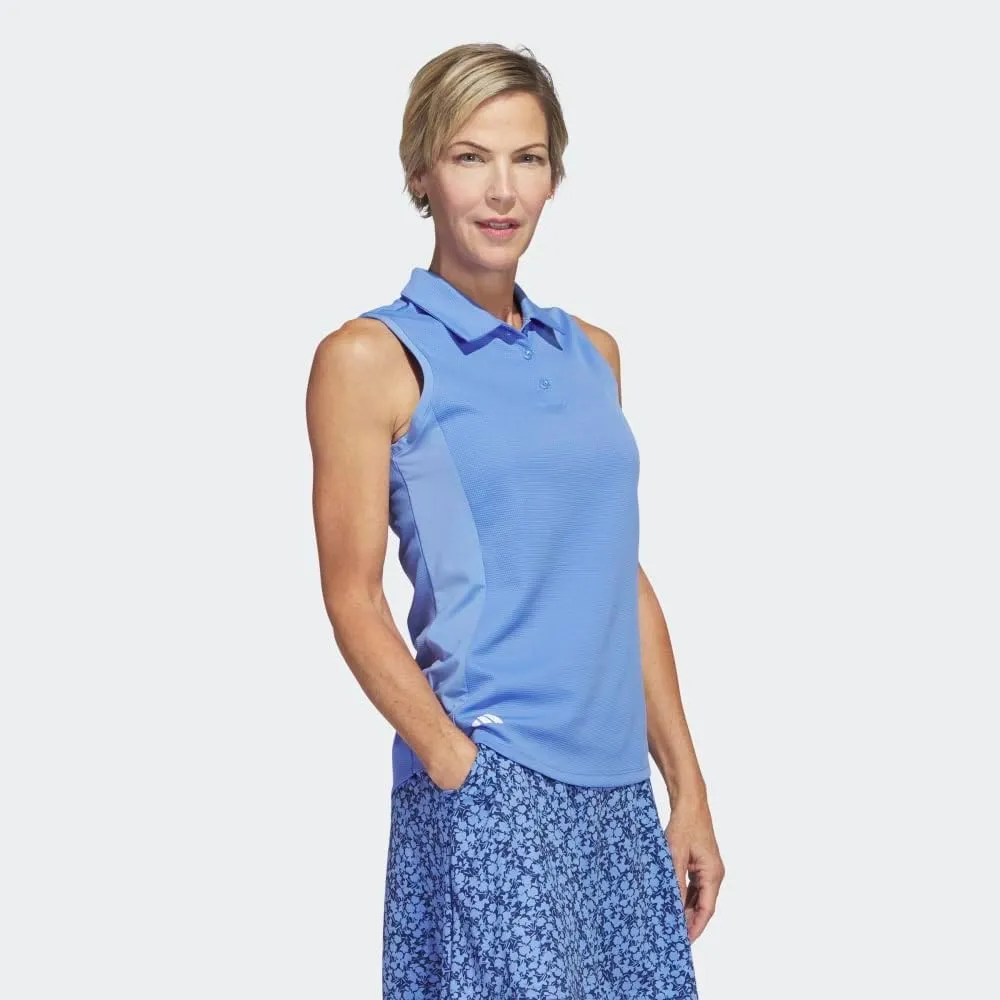 adidas Women's Textured Sleeveless Golf Polo Shirt