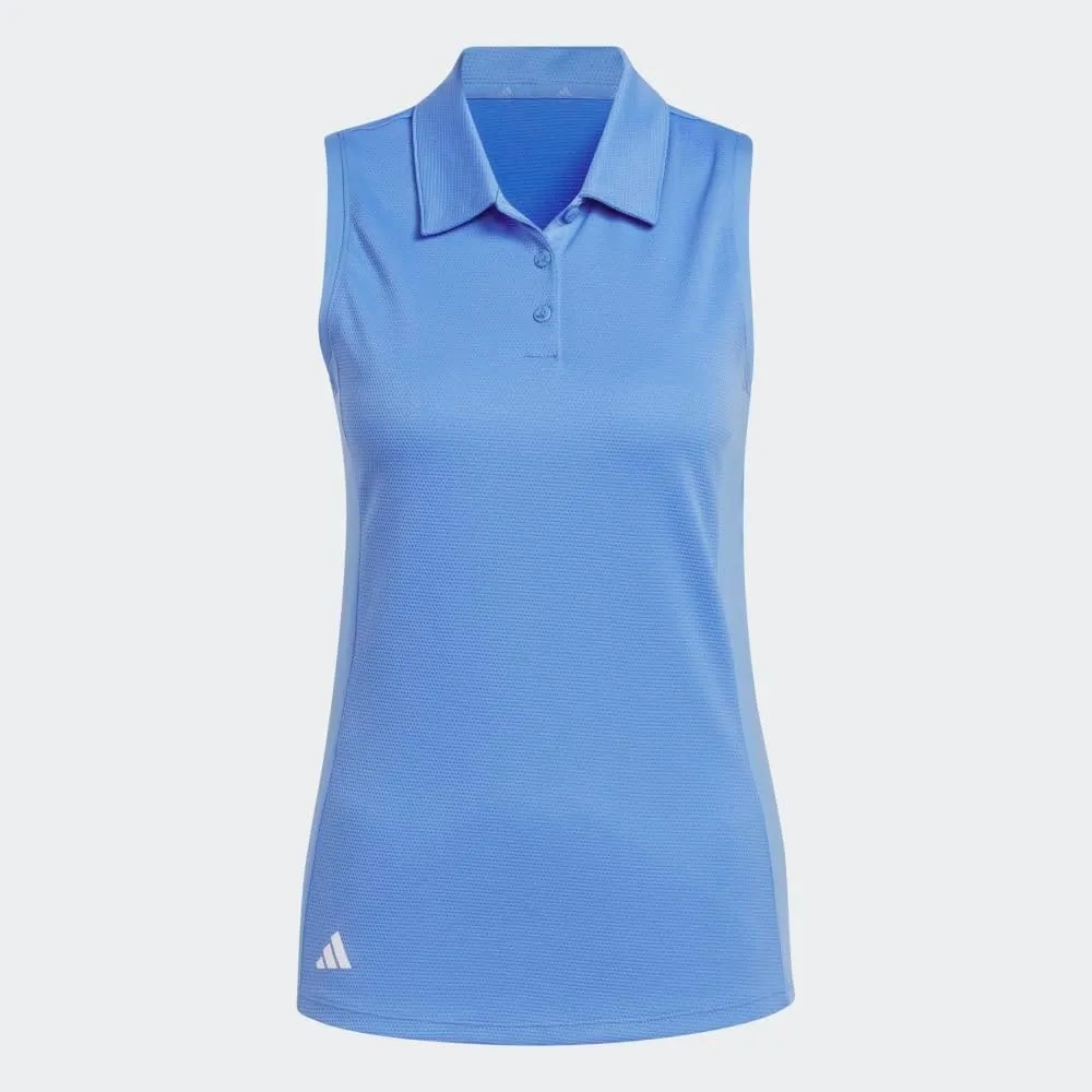 adidas Women's Textured Sleeveless Golf Polo Shirt