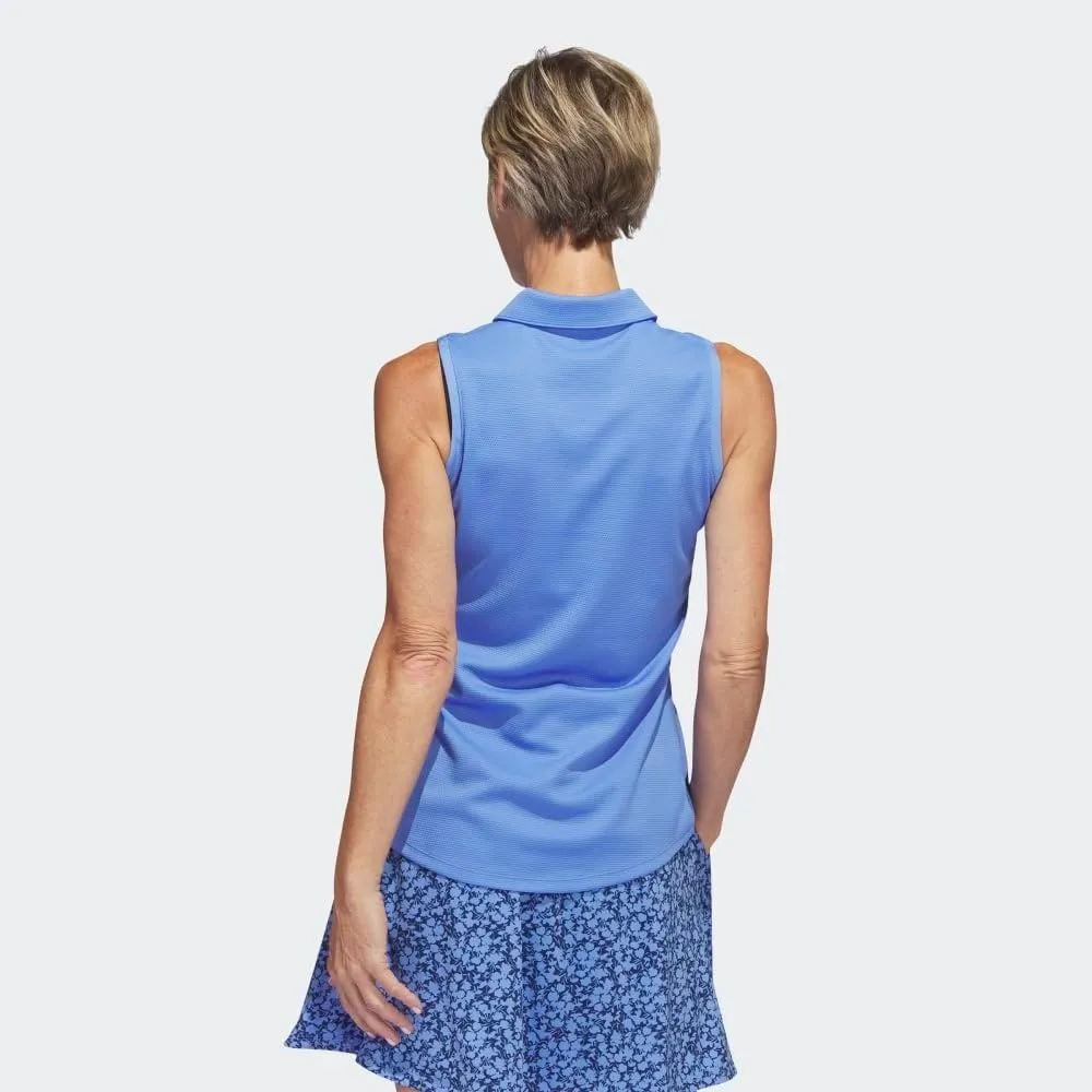 adidas Women's Textured Sleeveless Golf Polo Shirt