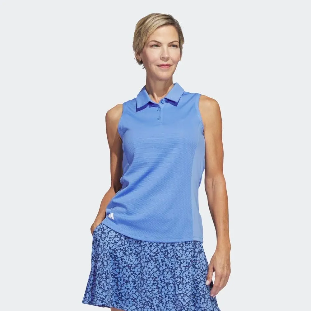 adidas Women's Textured Sleeveless Golf Polo Shirt