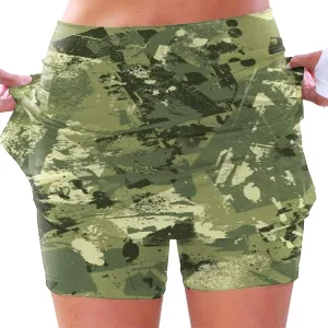 AMDBEL Athletic Yoga Culottes for Women Elastic Shorts Summer Lightweight High Waist Skinny Joggers Skirt with Pocket 2024