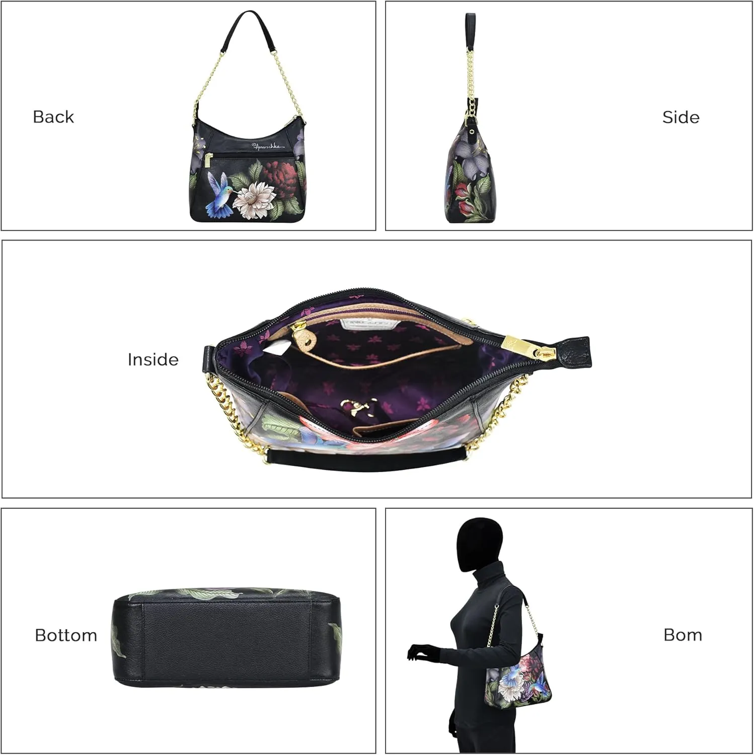 Anuschka Zip-top Shoulder Hobo-709