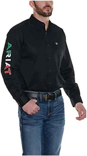 ARIAT Men's Team Logo Twill Fitted Shirt