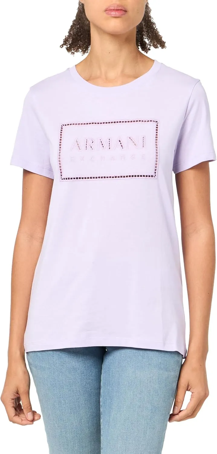 Armani Exchange Women's Embroidered Logo Cotton T-Shirt