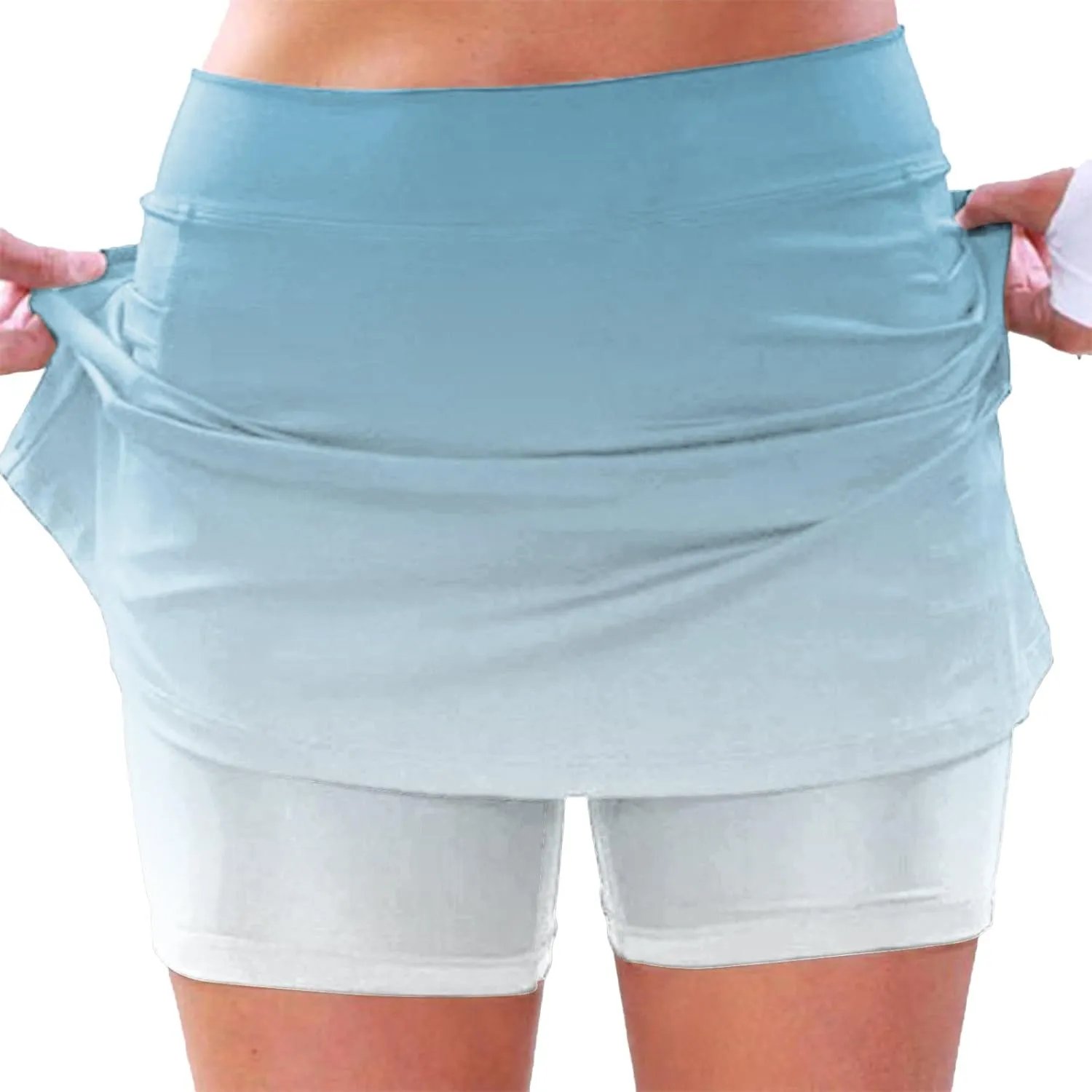 Athletic Skirts for Women Summer Yoga Skirts with Leggings Stretchy High Waist Lightweight Skirts Yoga Culottes for Sports