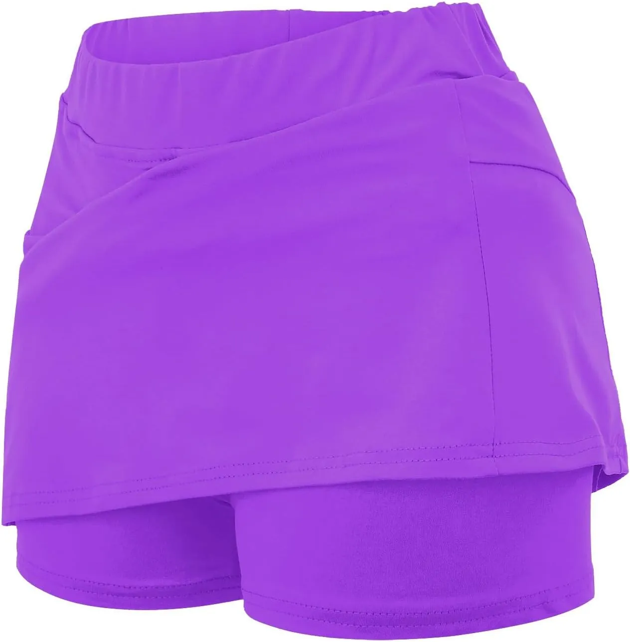 Athletic Skirts Women Solid Mid Waist Culottes Short Skirts Skinny Pants Tummy Control Plus Size Skort Womens Golf