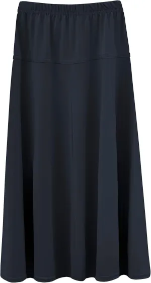 BABY O Girls Kids Basic Stretch Slinky Knit A-Line Ankle Length Maxi Skirt for 4 to 18 Years Old