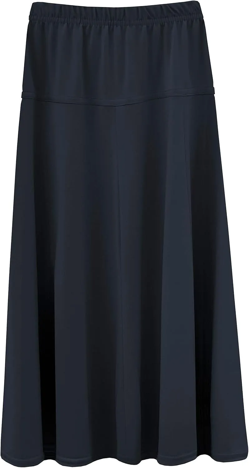 BABY O Girls Kids Basic Stretch Slinky Knit A-Line Ankle Length Maxi Skirt for 4 to 18 Years Old