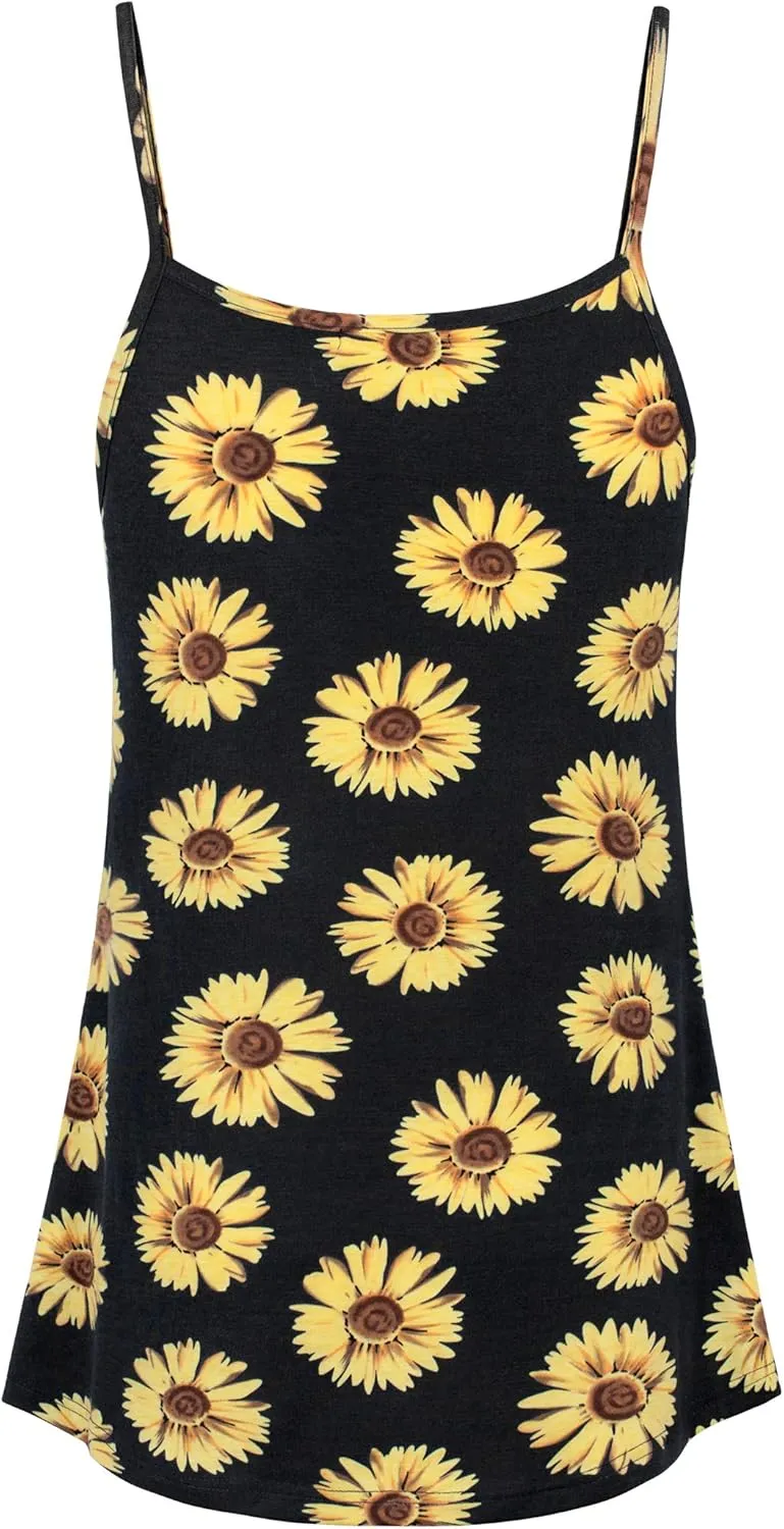 BEPEI Women Loose Casual Summer Pleated Flowy Sleeveless Camisole Tank Tops