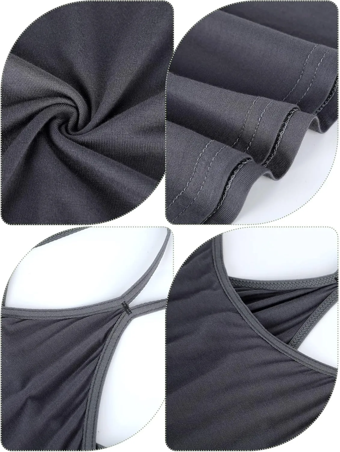 Boao 3 Pieces Women Camisoles Basic Stretch Cami with Y-Back Spaghetti Strap Tank Tops, 3 Colors