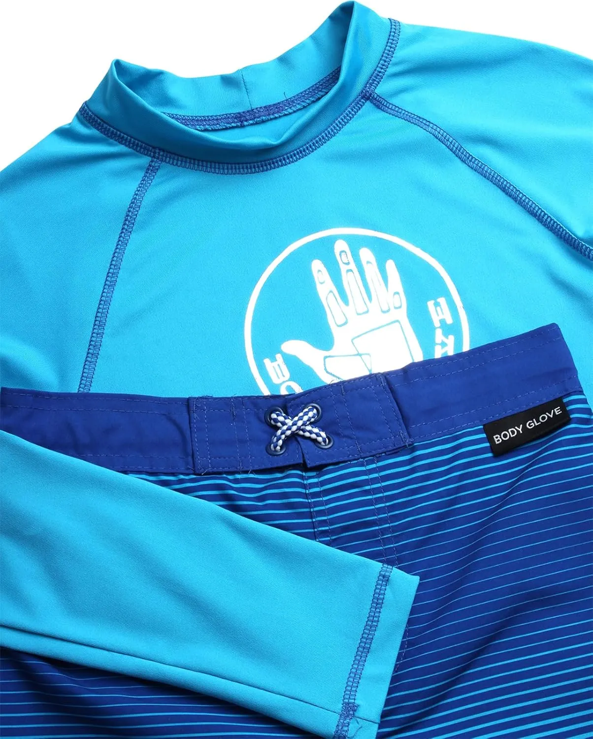 Body Glove Boys Rash Guard Set - UPF 50  Swim Shirt and Bathing Suit Trunks - Swimwear Set for Boys (4-12)