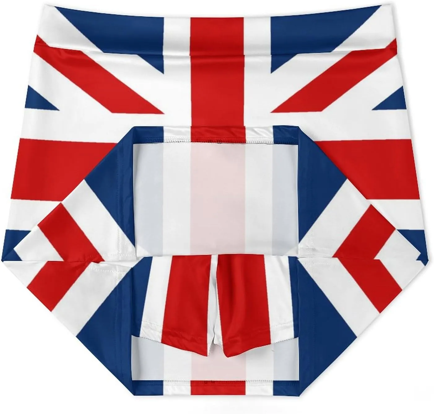 British Flag Anti-Exposure Pocket A-line Culottes Waist Skirts,Running Skirts Tennis Golf Skorts for Women, 4X-Large