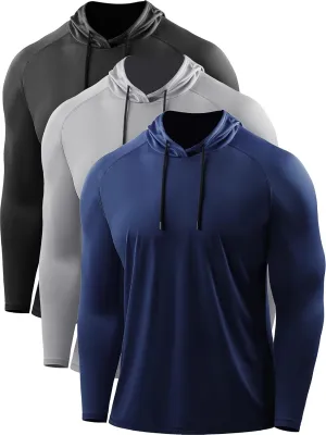CADMUS Men's Workout Long Sleeve Fishing Shirts UPF 50  Sun Protection Dry Fit Hoodies