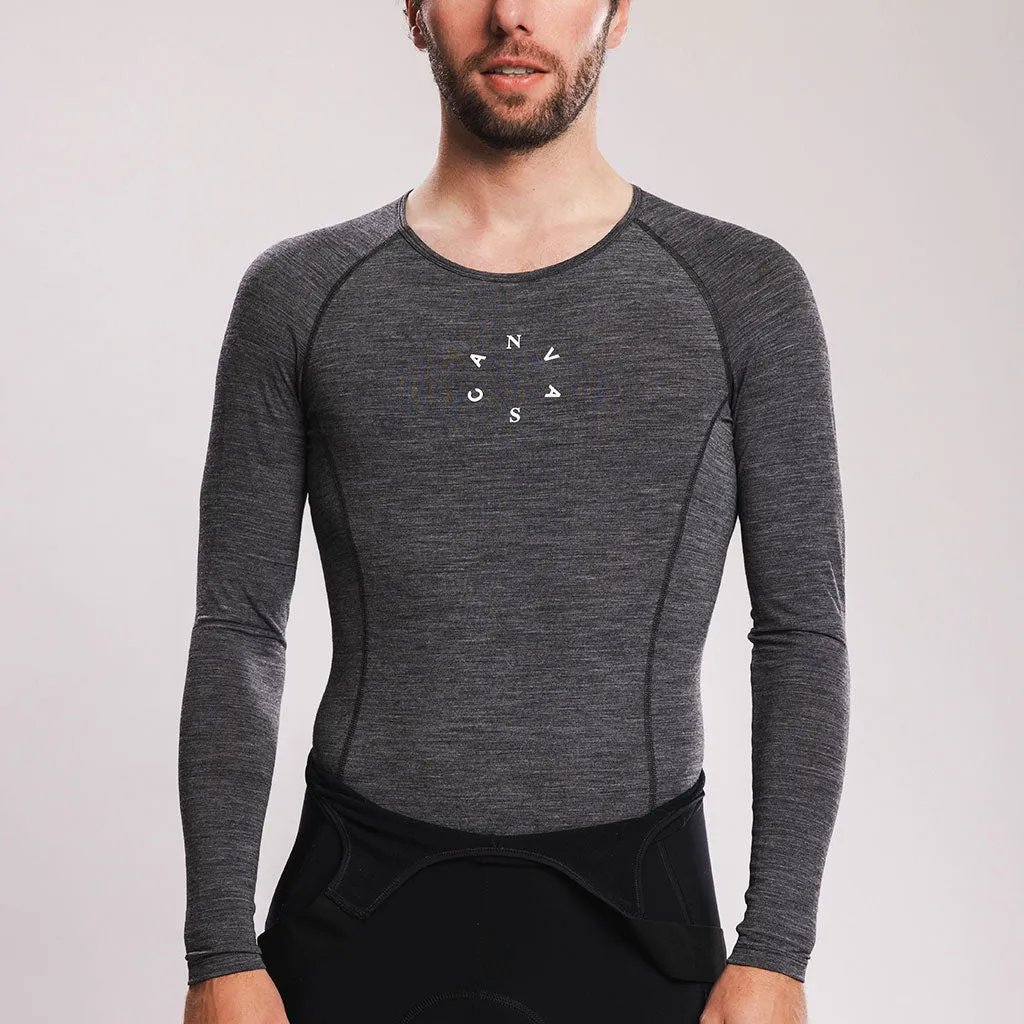 Canvas Solid Longsleeve Merino Baselayer Coal