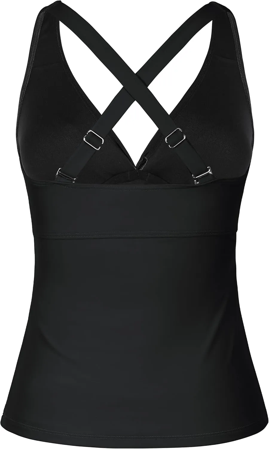 coastal rose Womens Underwire Tankini Top Only Sexy V Neck Swimsuit Top for Big Busted Tummy Control Bathing Suits