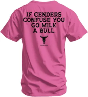 Combat Iron Men's Graphic T-Shirt | Go Milk a Bull | Cotton-Poly Blend | Athletic Fit, Tagless Comfort