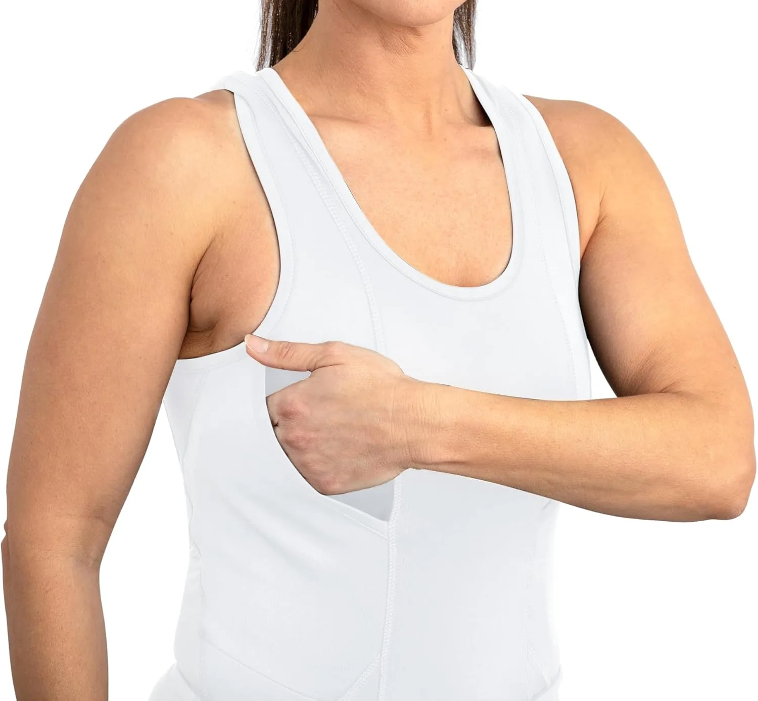 Concealed Carry Holster Tank Top for Women | Quick Access Open Pocket with Large Storage | Womens Tank Top