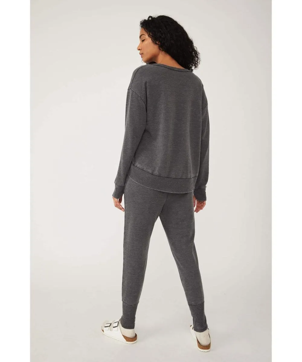 Cozy Cool Girl Lounge Set Washed Black