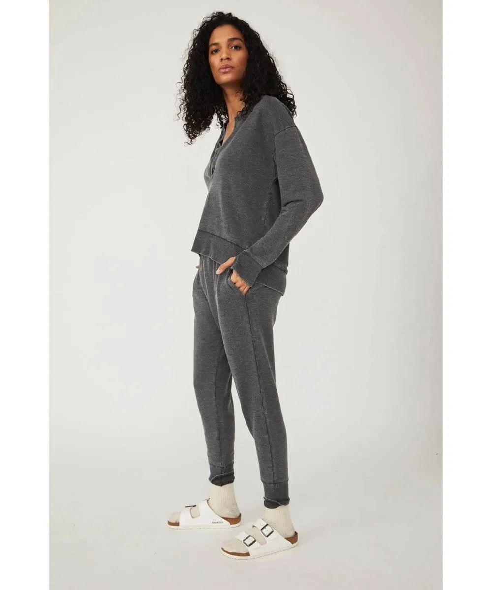 Cozy Cool Girl Lounge Set Washed Black