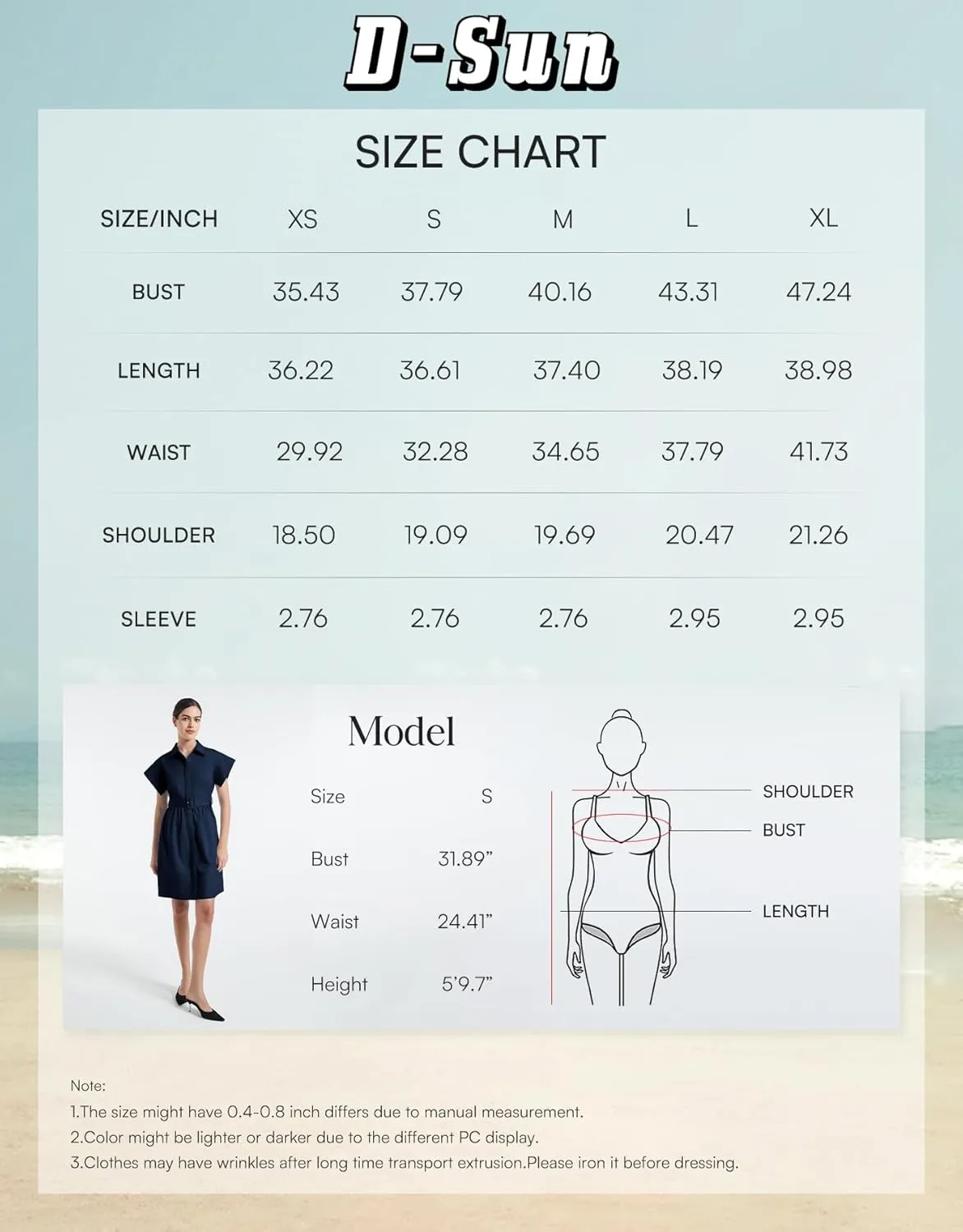 D-Sun Women Casual Button Down Shirt Dress V-Neck Short Sleeves Mini Shirt Dress Belted Short Party with Pockets
