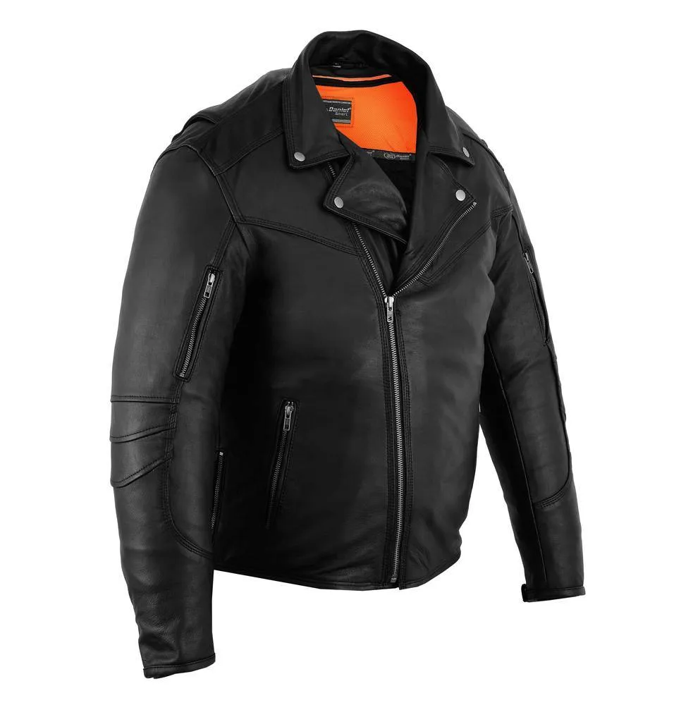 Daniel Smart Men's Longer Beltless Biker Jacket