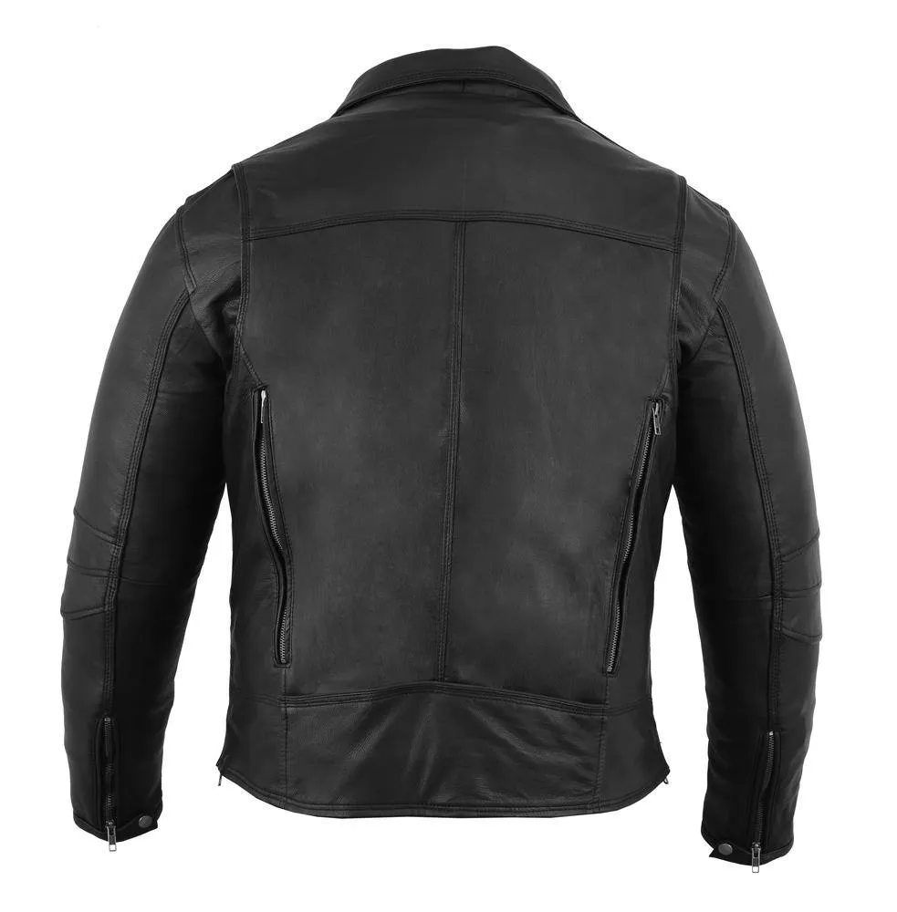Daniel Smart Men's Longer Beltless Biker Jacket
