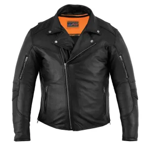Daniel Smart Men's Longer Beltless Biker Jacket