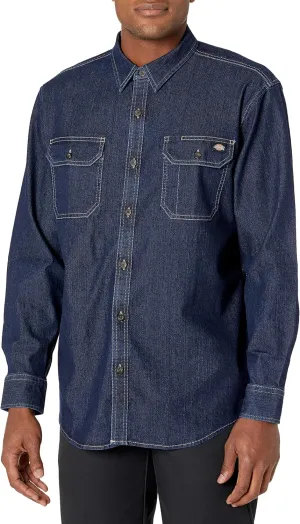 Dickies Men's Flex Denim Long Sleeve Shirt