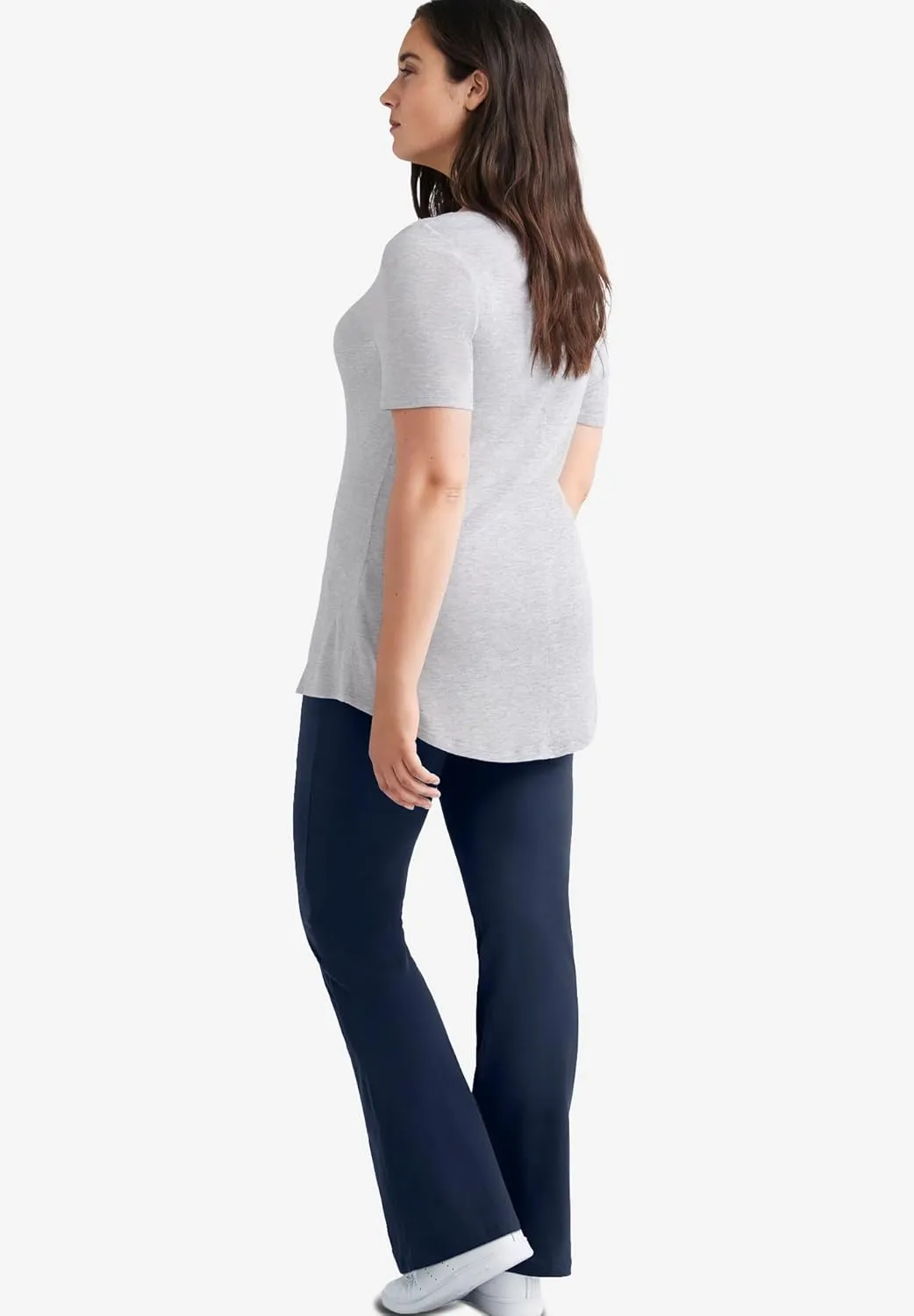 ellos Plus Size Knit Bootcut Leggings