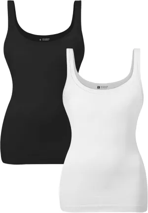 EUYZOU Womens Shapewear Tummy Control Tank Top Scoop Neck Seamless Compression Tanks for Women Body Shaper Camisole Top