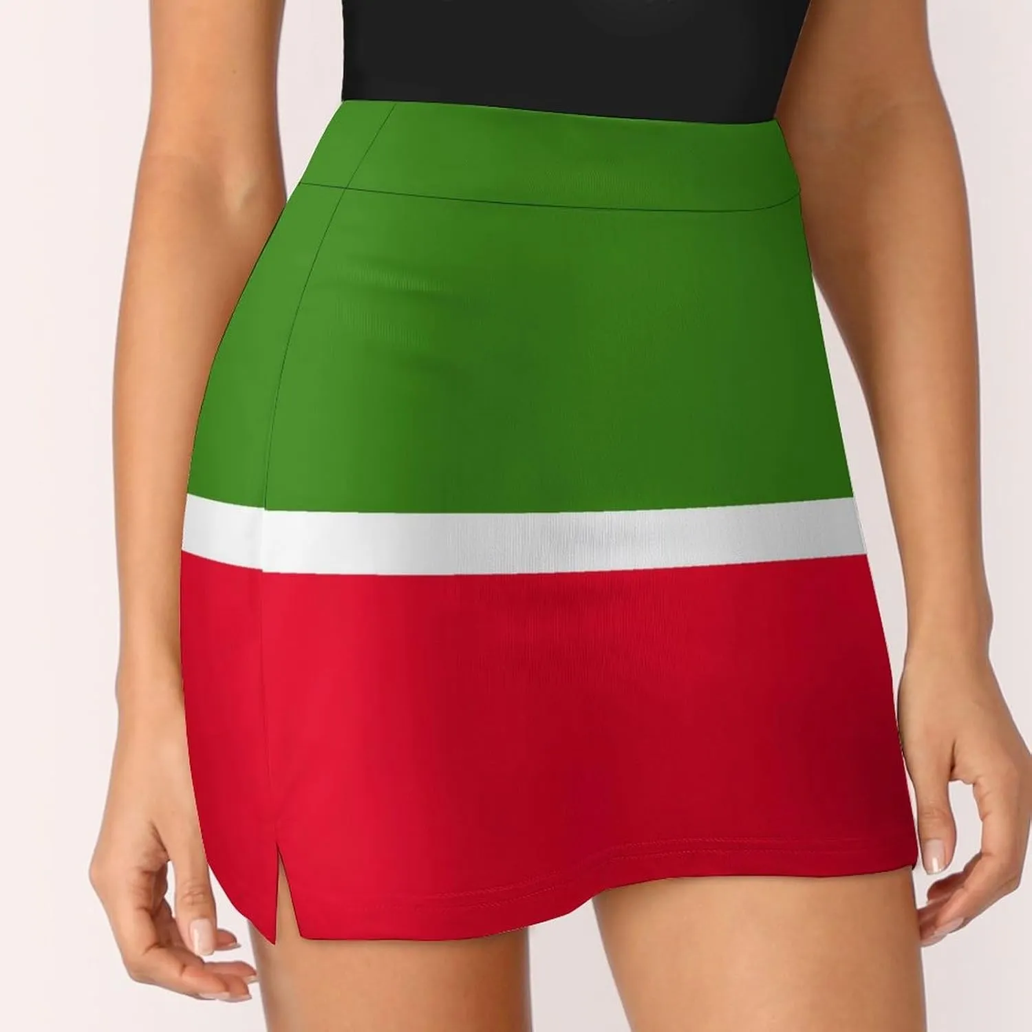 Fattyeery Skirts Casual Golf-Skorts Uganda Flag for Women Knee Length Comfort Skort Women's High Waist Athletic Skirt