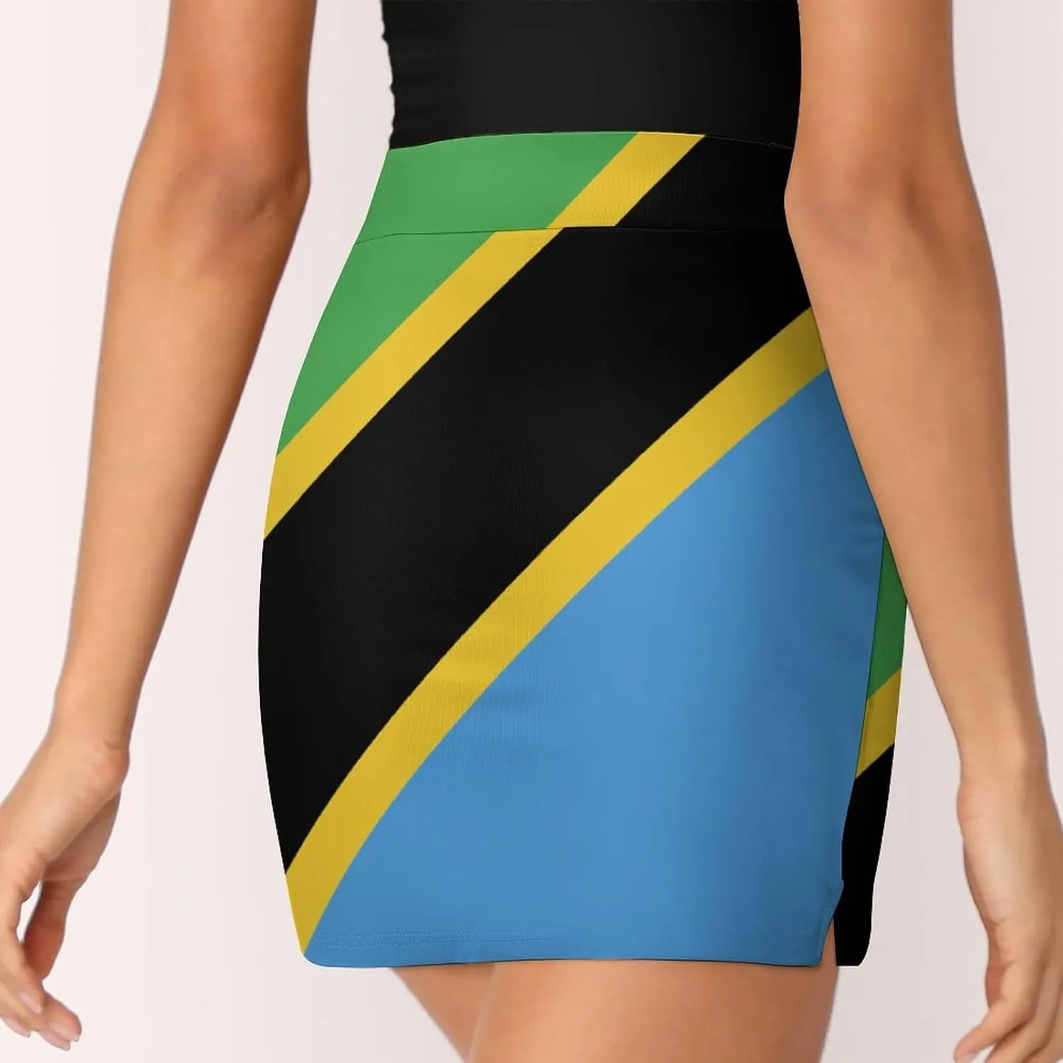 Fattyeery Skirts Casual Golf-Skorts Uganda Flag for Women Knee Length Comfort Skort Women's High Waist Athletic Skirt