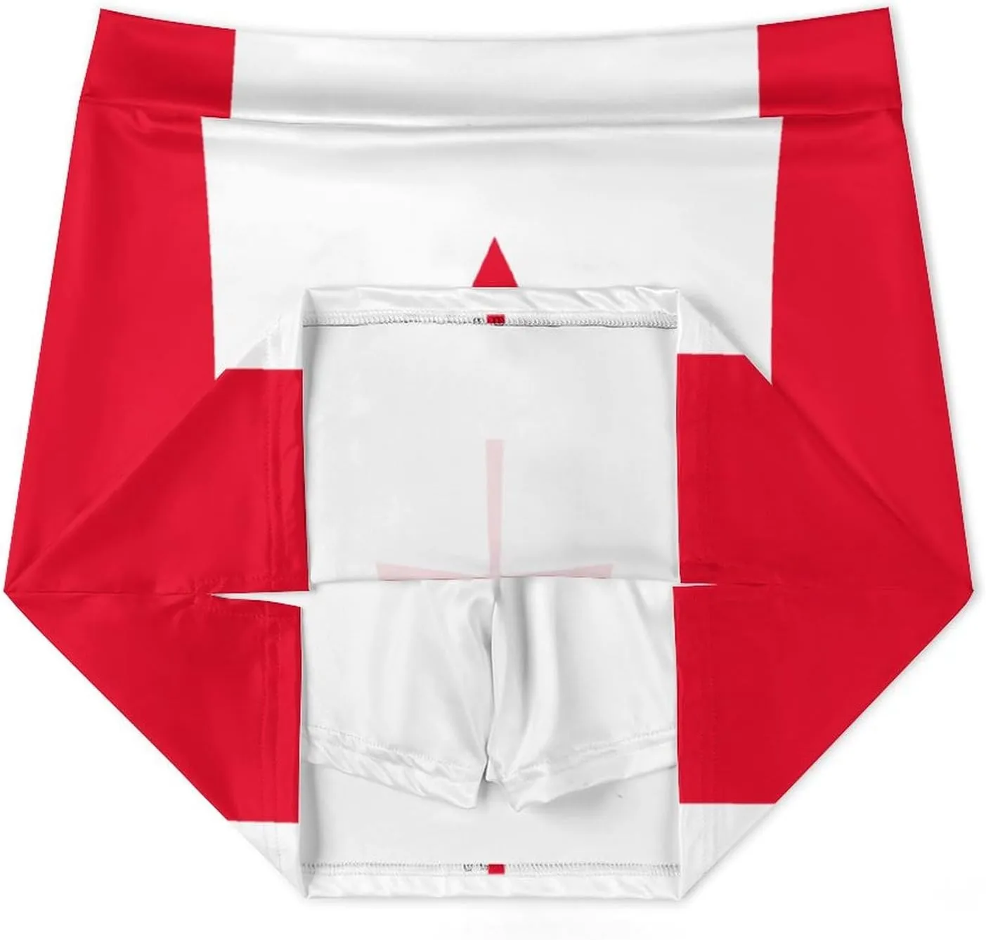 Fattyeery Women's Athletic Skorts Canada Flag Lightweight Skirts Inner Shorts with Pocket Tennis Workout Sports Skort