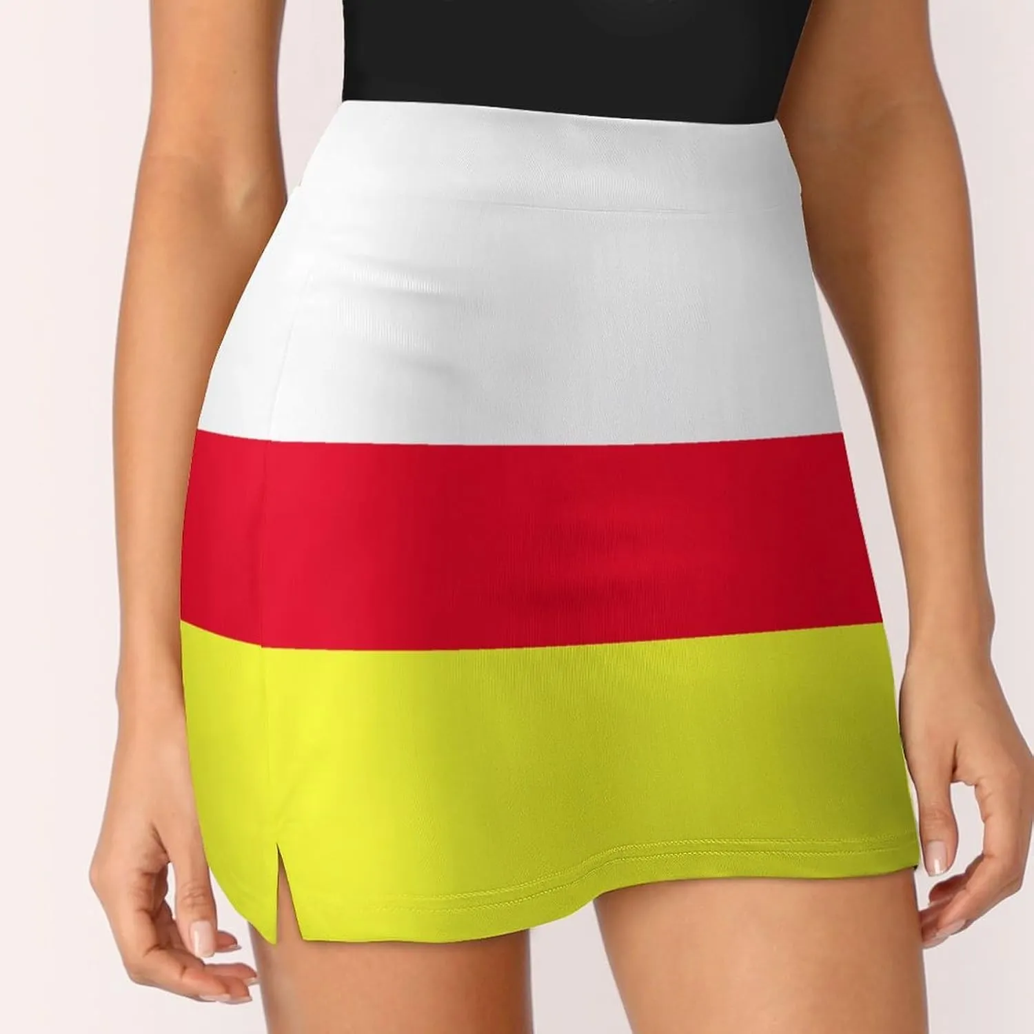 Fattyeery Women's Athletic Skorts Sri Lanka Flag Lightweight Skirts Inner Shorts with Pocket Tennis Workout Sports Skort