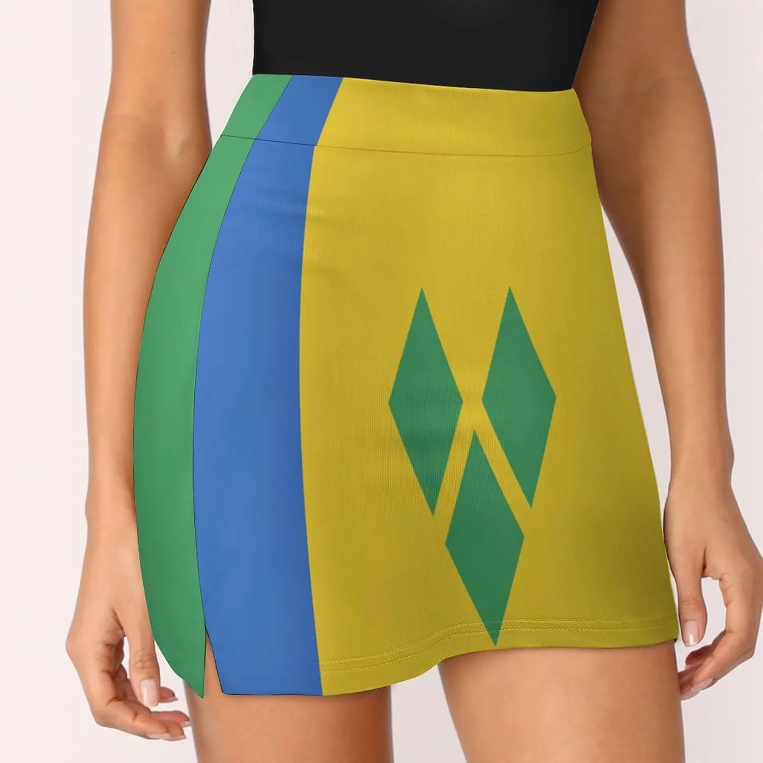 Fattyeery Women's Athletic Skorts Sri Lanka Flag Lightweight Skirts Inner Shorts with Pocket Tennis Workout Sports Skort