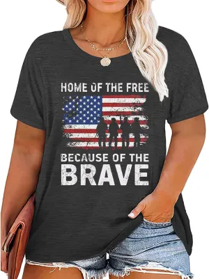 FCHICH Plus Size We The People 1776 Tshirt Women American Flag Graphic Patriotic Tees Casual Short Sleeve 4th of July Shirt