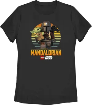 Fifth Sun Lego Star Wars Mando Vintage Sunset Women's Short Sleeve Tee Shirt